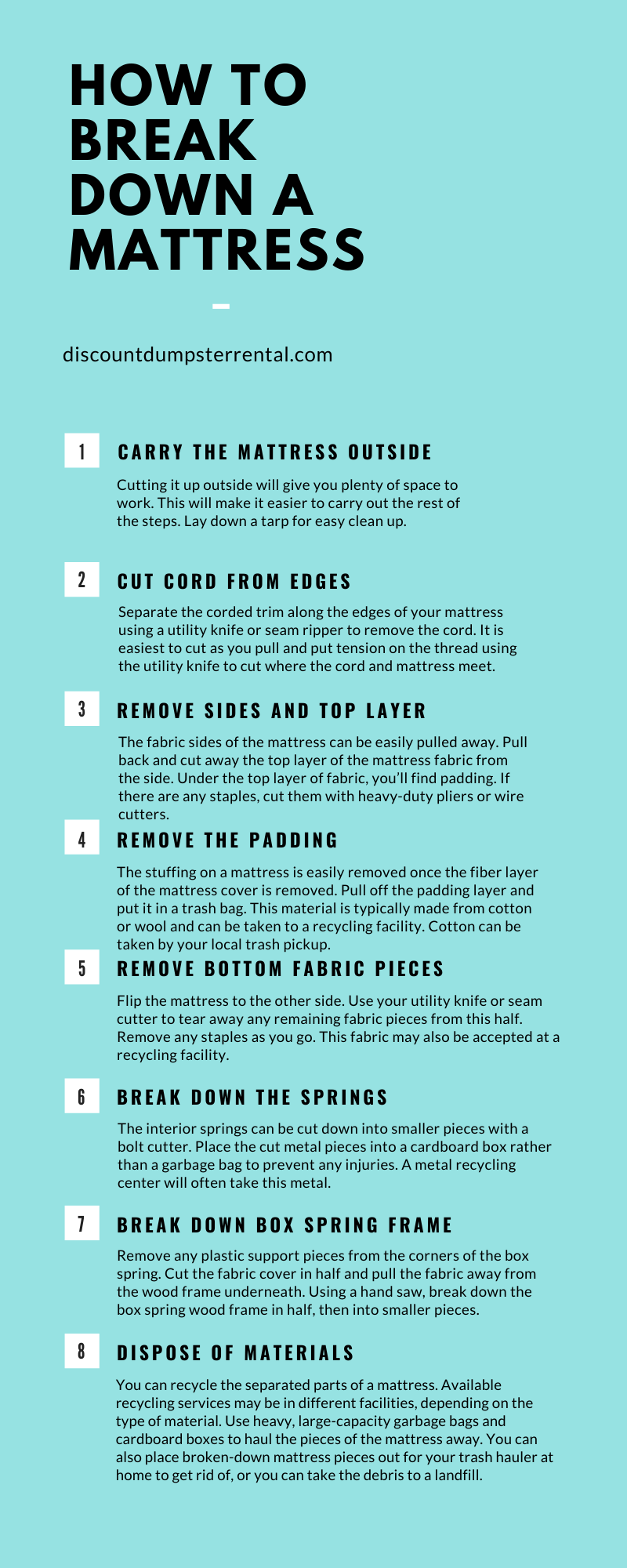 How to Cut Up a Mattress for Disposal