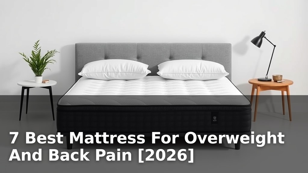 7 Best Mattress For Overweight And Back Pain [2026]