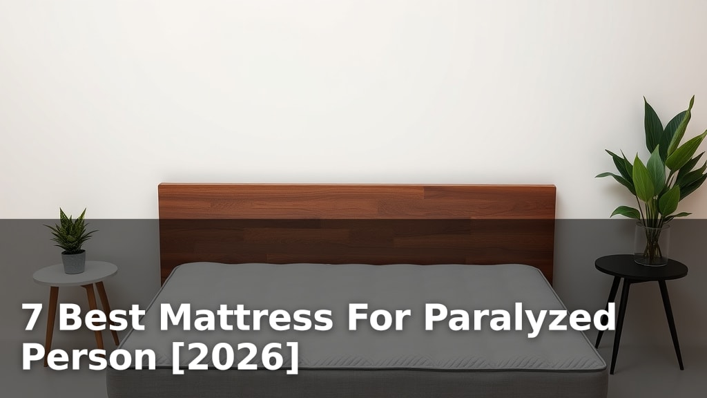 7 Best Mattress For Paralyzed Person [2026]