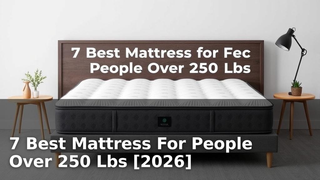 7 Best Mattress For People Over 250 Lbs [2026]