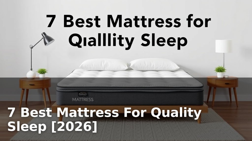 7 Best Mattress For Quality Sleep [2026]