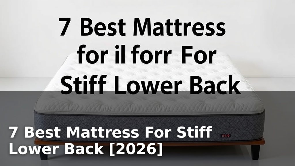 7 Best Mattress For Stiff Lower Back [2026]