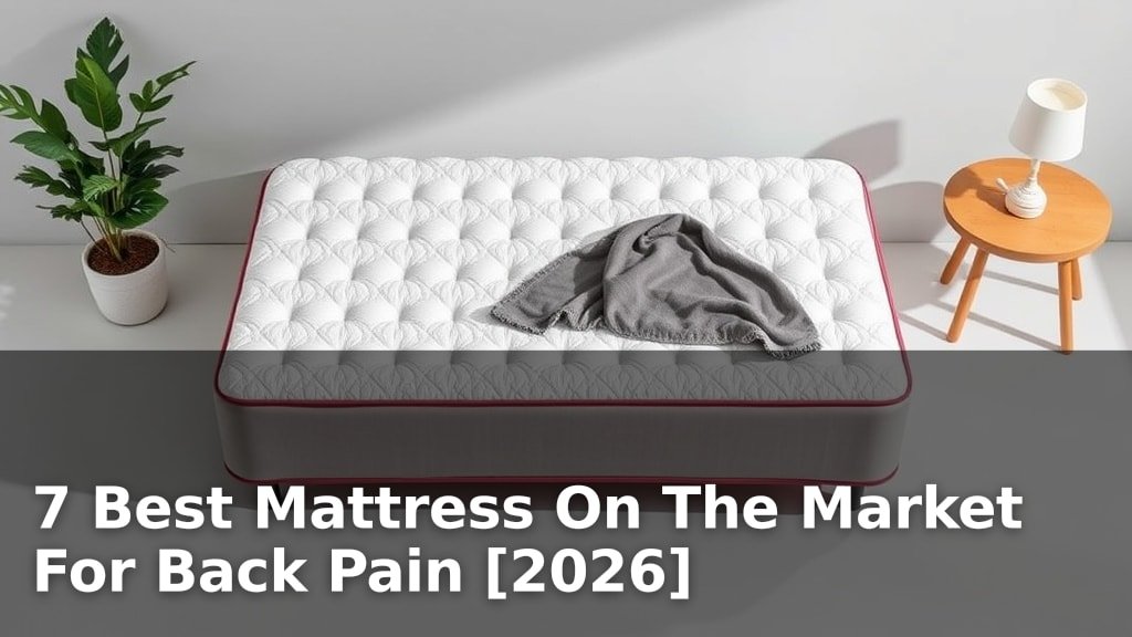 7 Best Mattress On The Market For Back Pain [2026]