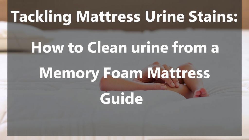 Tackling Mattress Urine Stains: A Memory Foam Guide