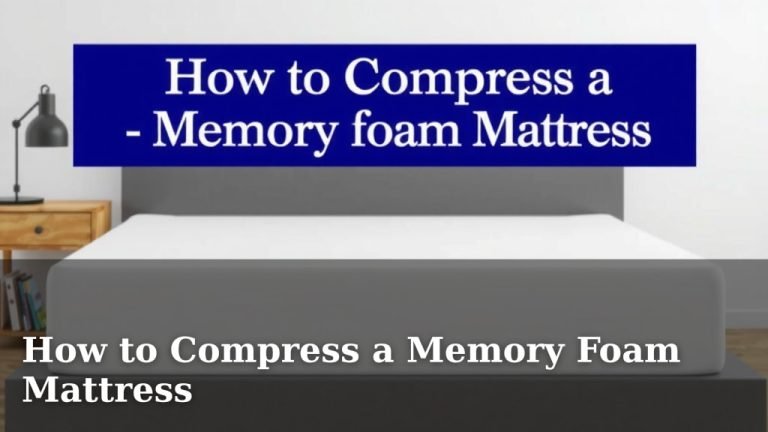 How to Compress a Memory Foam Mattress