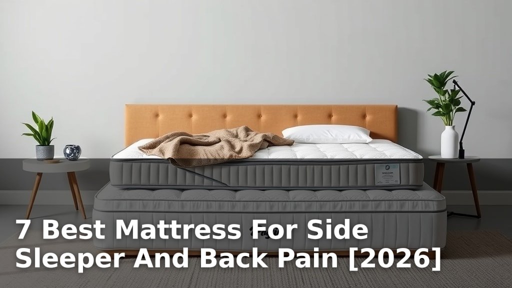 7 Best Mattress For Side Sleeper And Back Pain [2026]