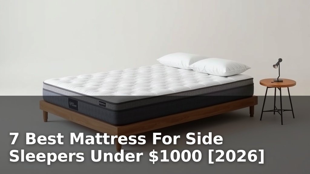 7 Best Mattress For Side Sleepers Under $1000 [2026]