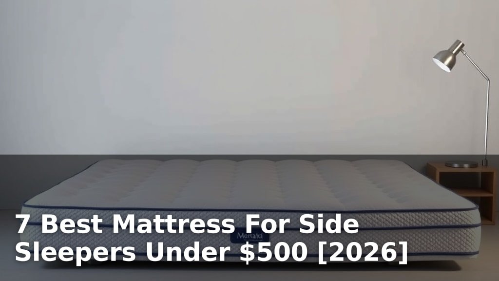 7 Best Mattress For Side Sleepers Under $500 [2026]