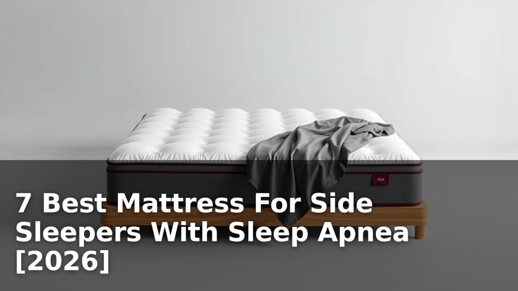 7 Best Mattress For Side Sleepers With Sleep Apnea [2026]