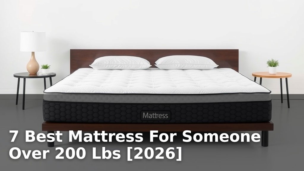 7 Best Mattress For Someone Over 200 Lbs [2026]