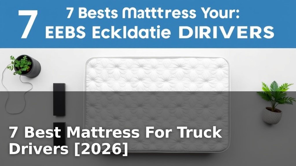 7 Best Mattress For Truck Drivers [2026]