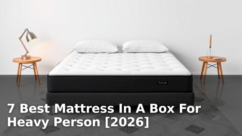 7 Best Mattress In A Box For Heavy Person [2026]