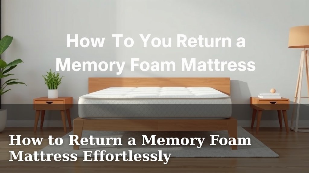 How to Return a Memory Foam Mattress Effortlessly
