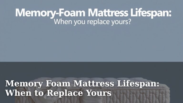 Memory Foam Mattress Lifespan: When to Replace Yours