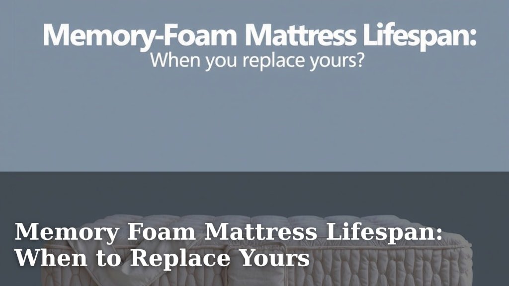 Memory Foam Mattress Lifespan: When to Replace Yours