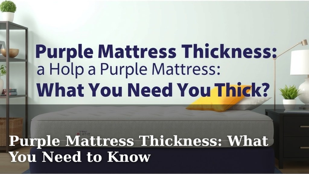 Purple Mattress Thickness: What You Need to Know