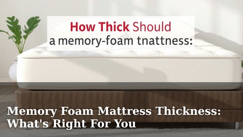 Memory Foam Mattress Thickness: What's Right For You