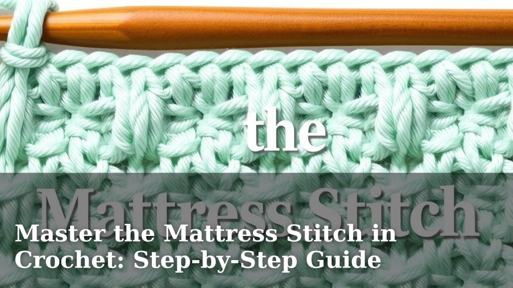 Master the Mattress Stitch in Crochet: Step-by-Step Guide