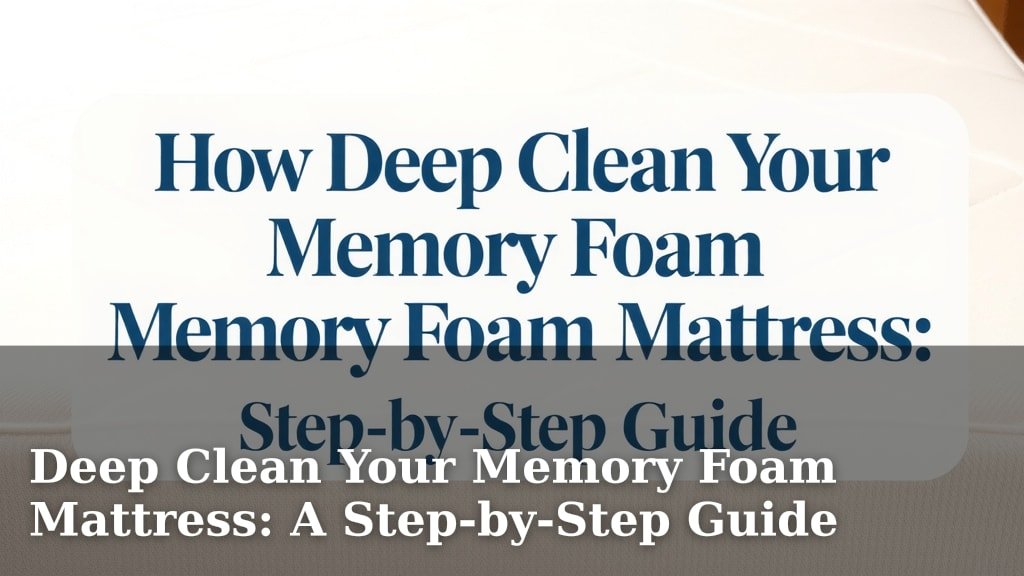 Deep Clean Your Memory Foam Mattress: A Step-by-Step Guide