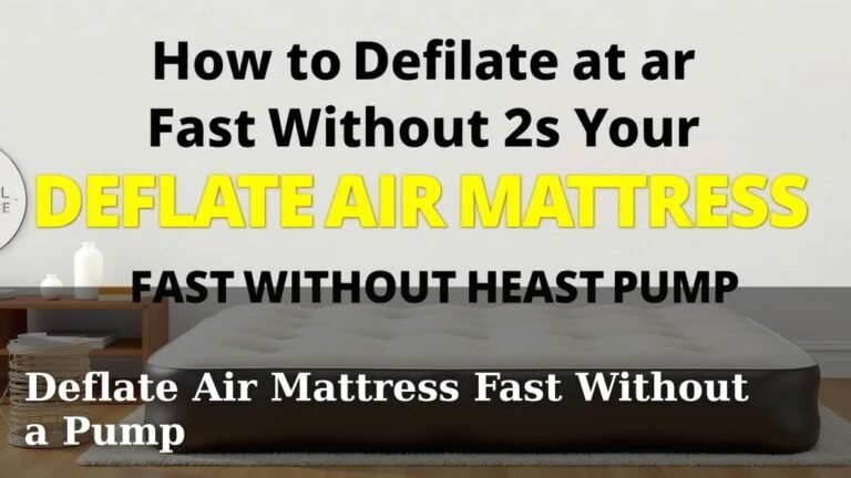 Deflate Air Mattress Fast Without a Pump