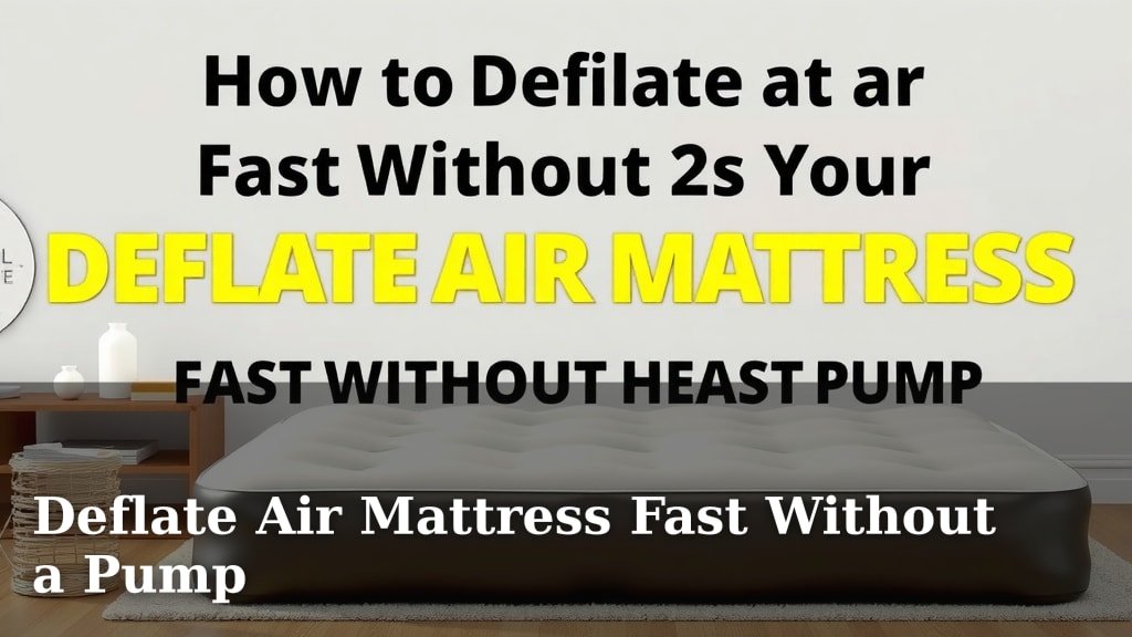 Deflate Air Mattress Fast Without a Pump