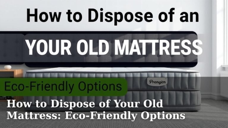 How to Dispose of Your Old Mattress: Eco-Friendly Options