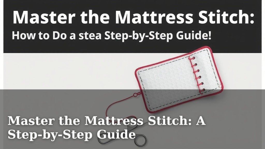 Master the Mattress Stitch: A Step-by-Step Guide