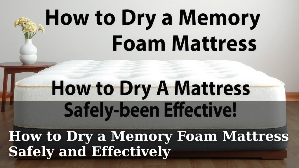 How to Dry a Memory Foam Mattress Safely and Effectively