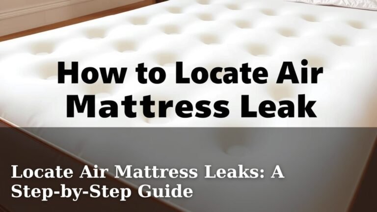 Locate Air Mattress Leaks: A Step-by-Step Guide