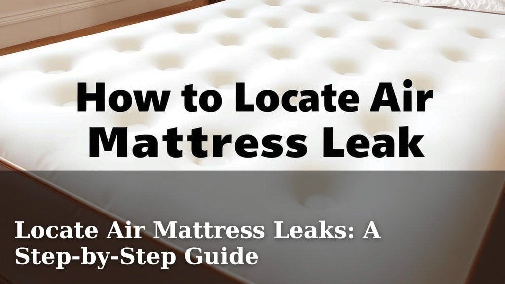 Locate Air Mattress Leaks: A Step-by-Step Guide