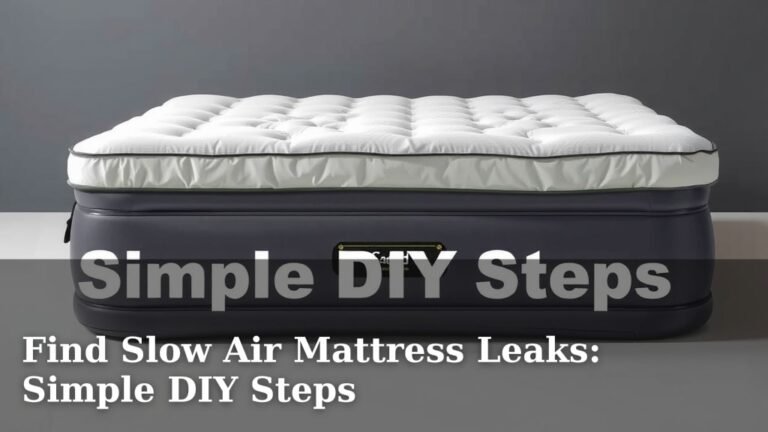 Find Slow Air Mattress Leaks: Simple DIY Steps
