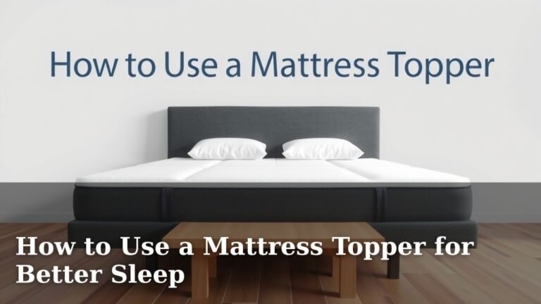 How to Use a Mattress Topper for Better Sleep