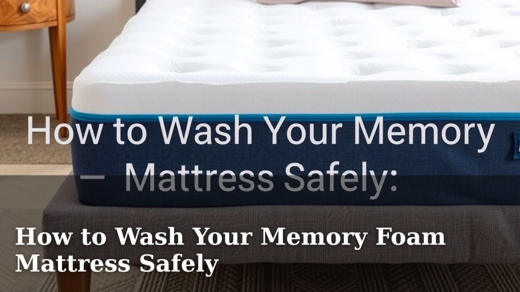 How to Wash Your Memory Foam Mattress Safely