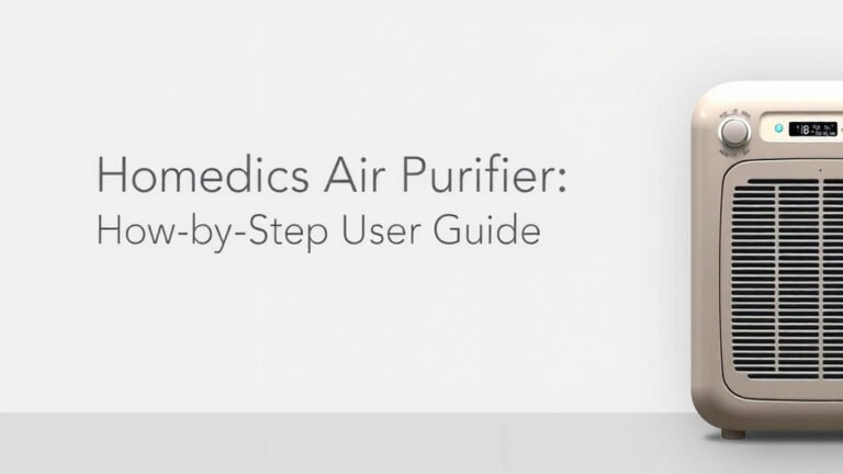 Homedics Air Purifier: Step-by-Step User Guide