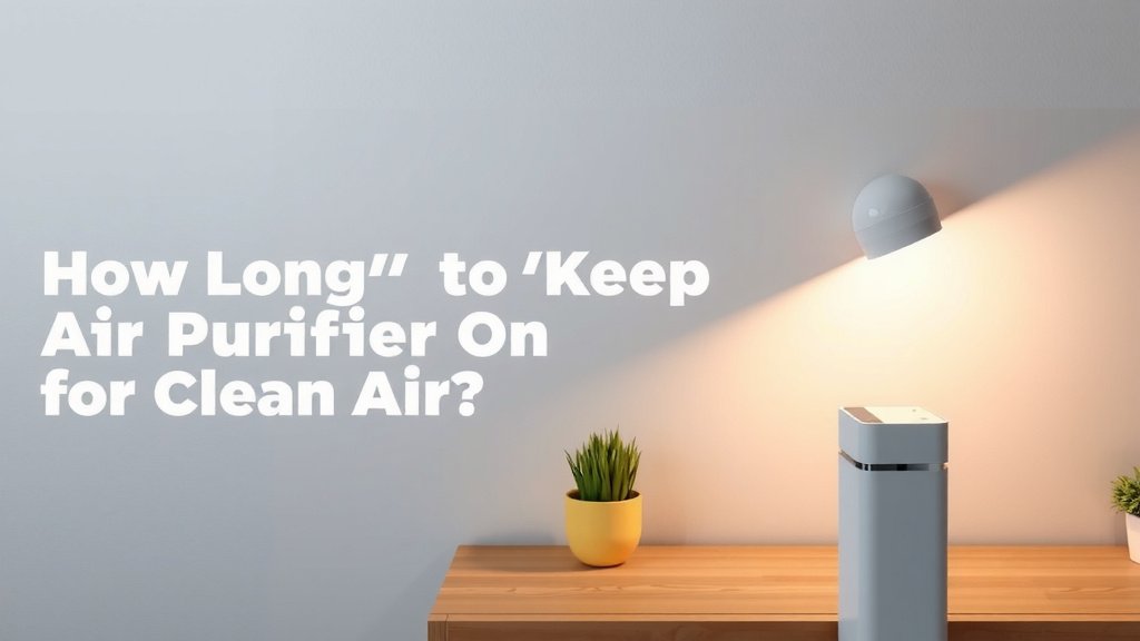 How Long to Keep Air Purifier On for Clean Air
