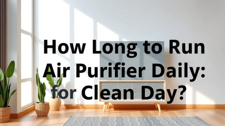 How Long to Run Air Purifier Daily for Clean Air