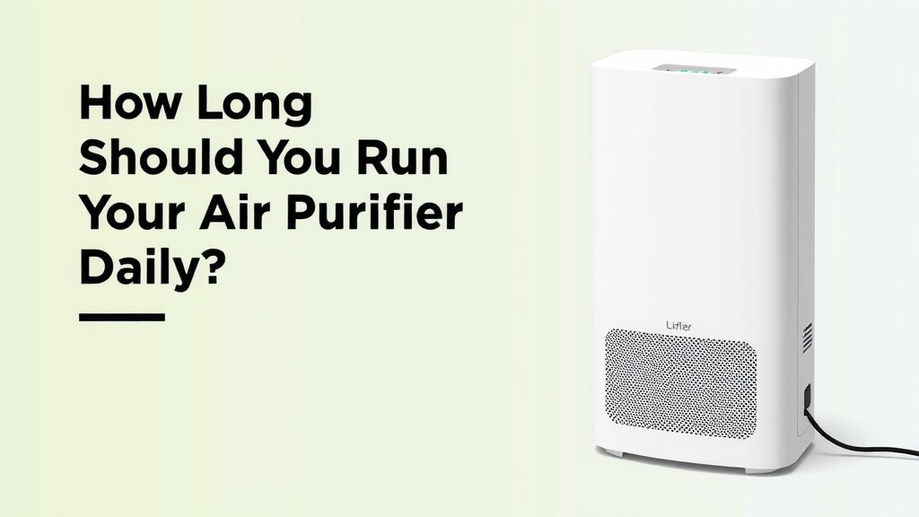 How Long Should You Run Your Air Purifier Daily