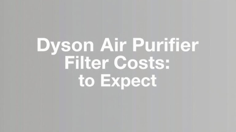 Dyson Air Purifier Filter Costs: What to Expect