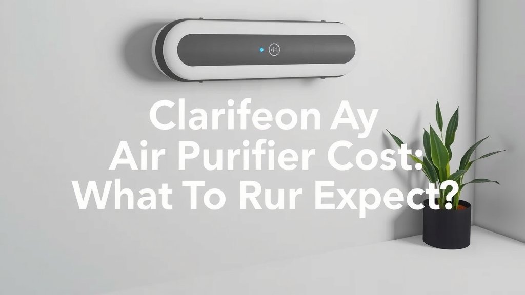 Clarifion Air Purifier Cost: What to Expect