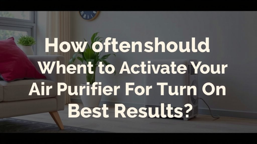 When to Activate Your Air Purifier for Best Results