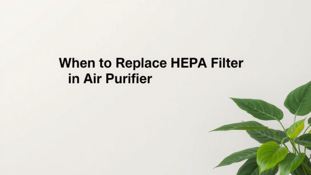 When to Replace HEPA Filter in Air Purifier