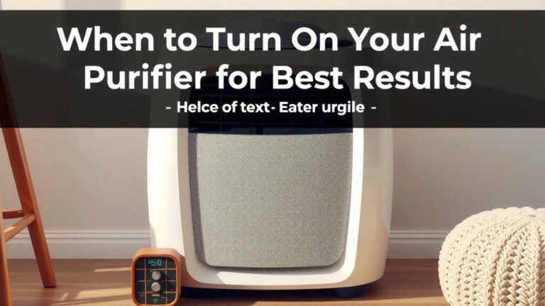 When to Turn On Your Air Purifier for Best Results