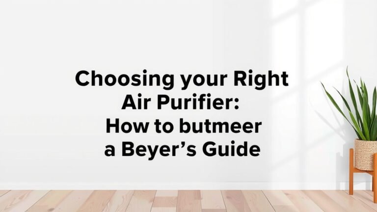 Choosing the Right Air Purifier: A Buyer’s Guide