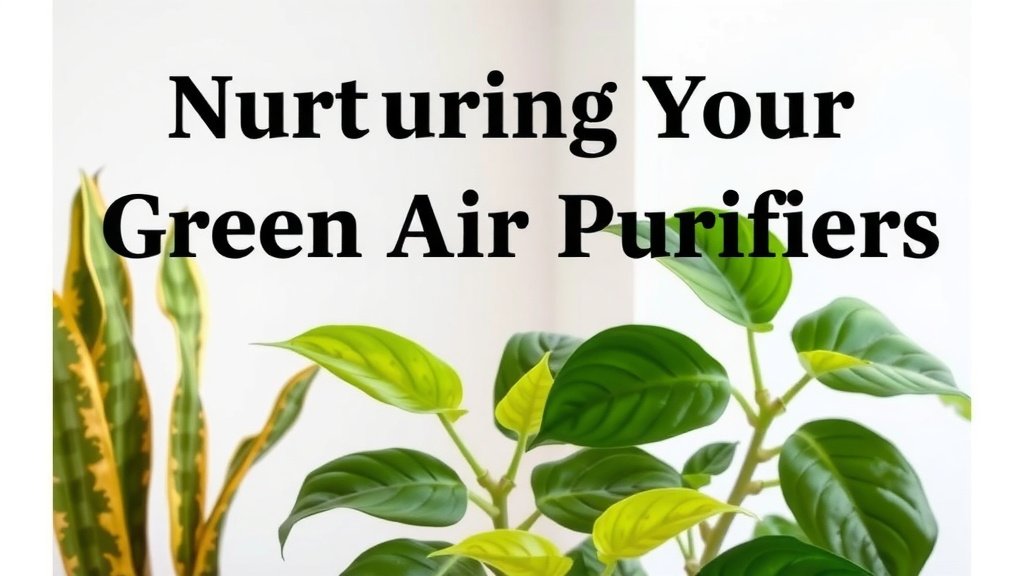 Nurturing Your Green Air Purifiers