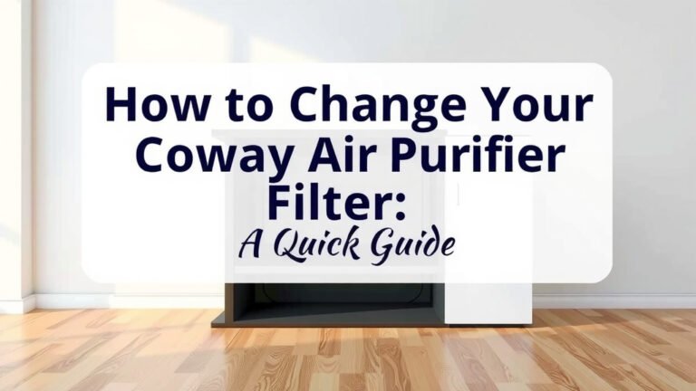 How to Change Your Coway Air Purifier Filter: A Quick Guide