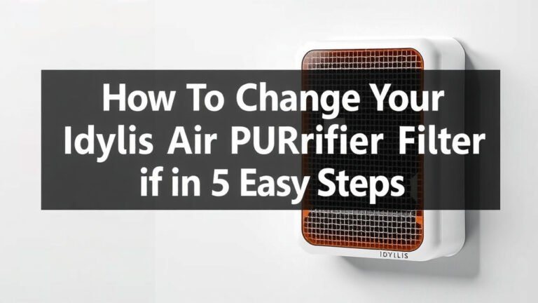 How to Change Your Idylis Air Purifier Filter in 5 Easy Steps
