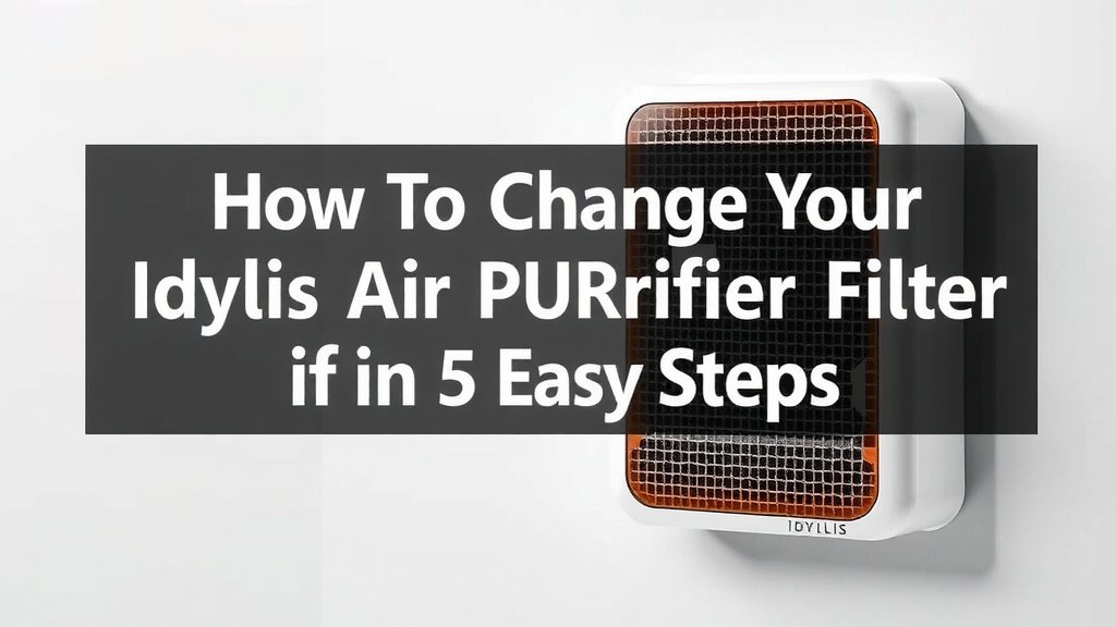 How to Change Your Idylis Air Purifier Filter in 5 Easy Steps