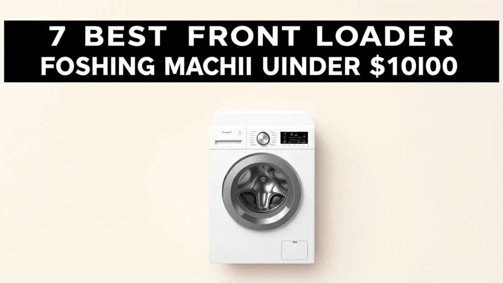 7 Best Front Loader Washing Machine Under $1000 [In 2026]