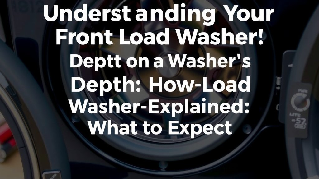 Understanding Your Front Load Washer's Depth