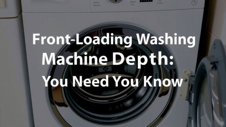Front Loading Washing Machine Depth: What You Need to Know